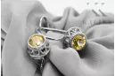 Des boucles d'oreilles Artisanat vintage Péridot jaune Argent sterling 925 vec117s